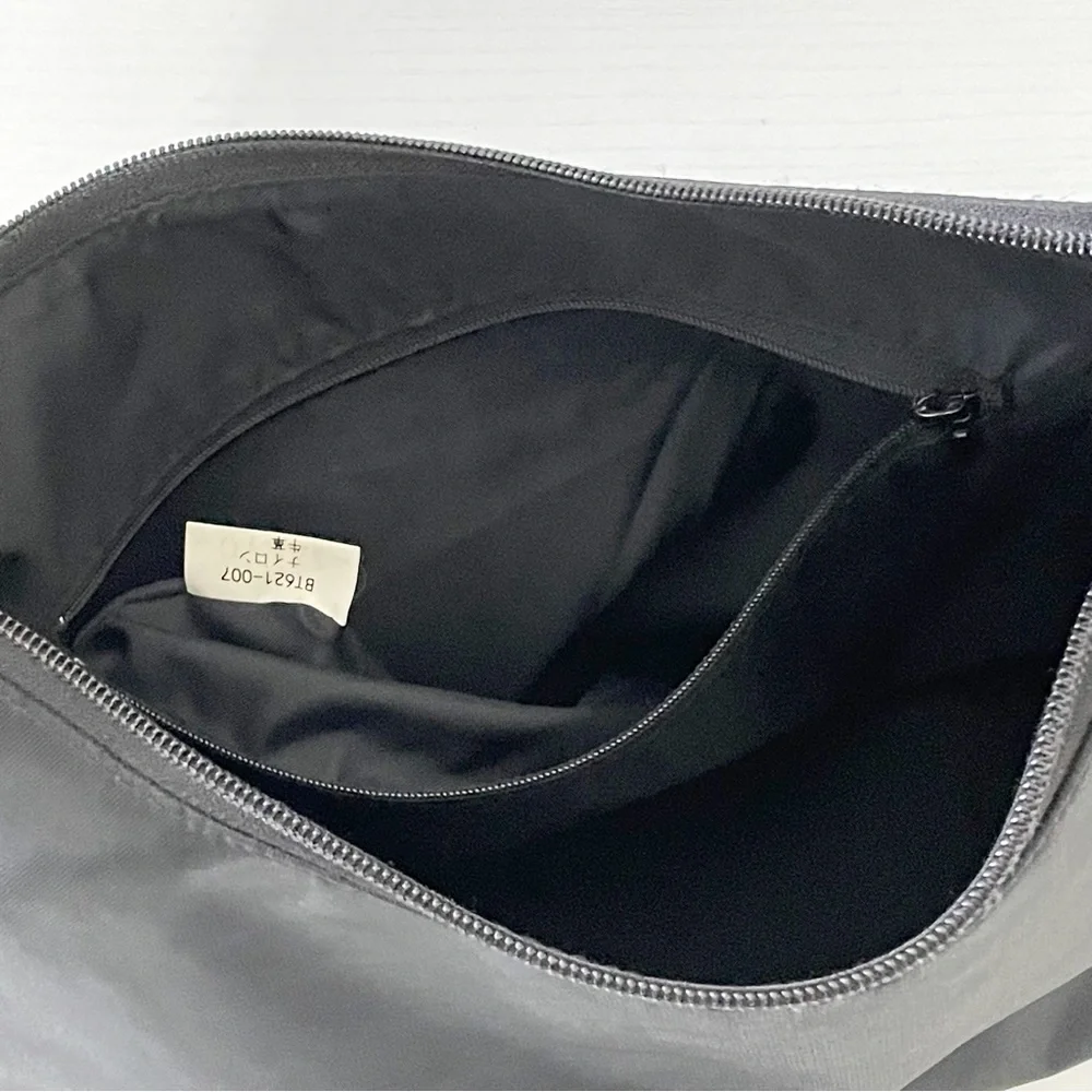 Burberry blue label black nylon tan nova check trim shoulder hobo bag - Picture 11 of 12